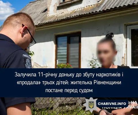 Жінка з Рівненщини постане перед судом: продала трьох дітей та втягнула доньку у