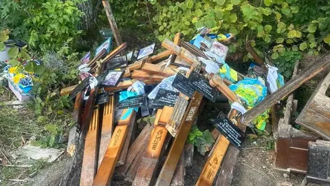 Хрести біля лісу в Ківерцях: мер пояснив, що це частина проєкту Алеї Слави