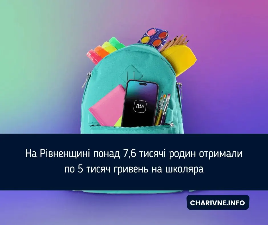 П'ять тисяч на першокласника: як родинам Рівненщини отримати допомогу до 1 листопада